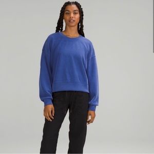 Lululemon softstreme oversized cropped crew in psychic
